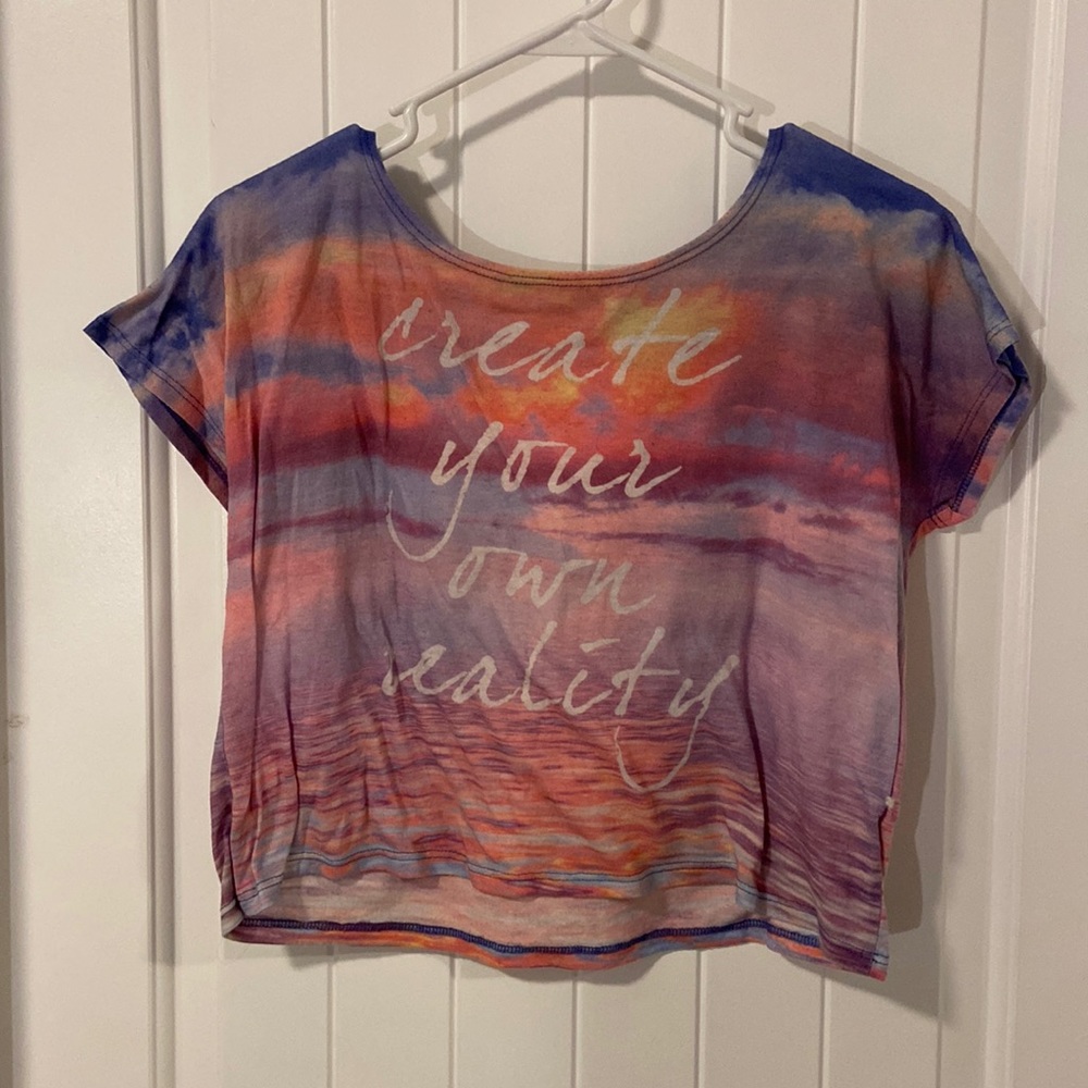 “Create your own reality” Sunset Tee, Size: Small
